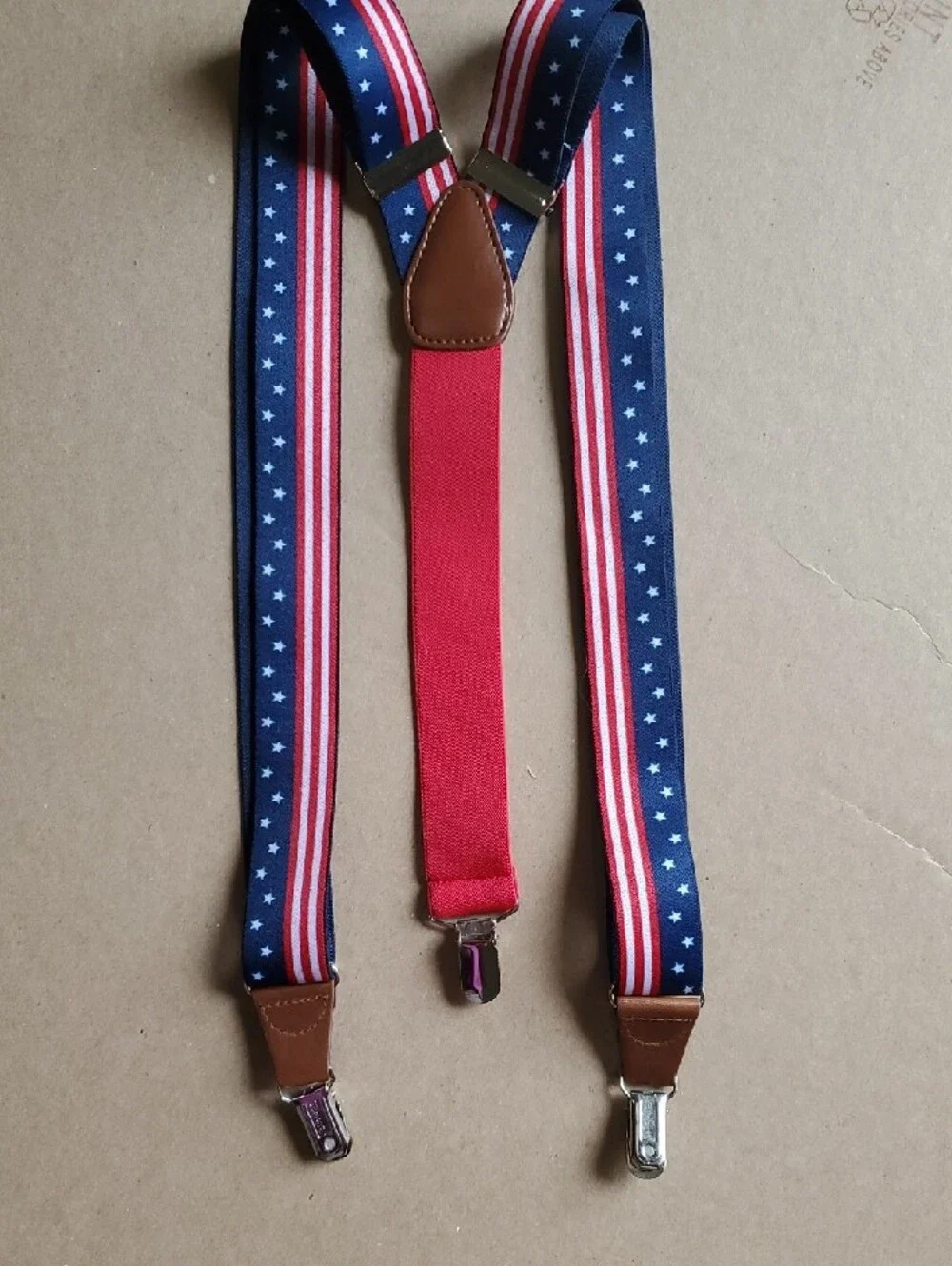 Patriotic Red, White & Blue Men's Suspenders - Picture 5 of 5